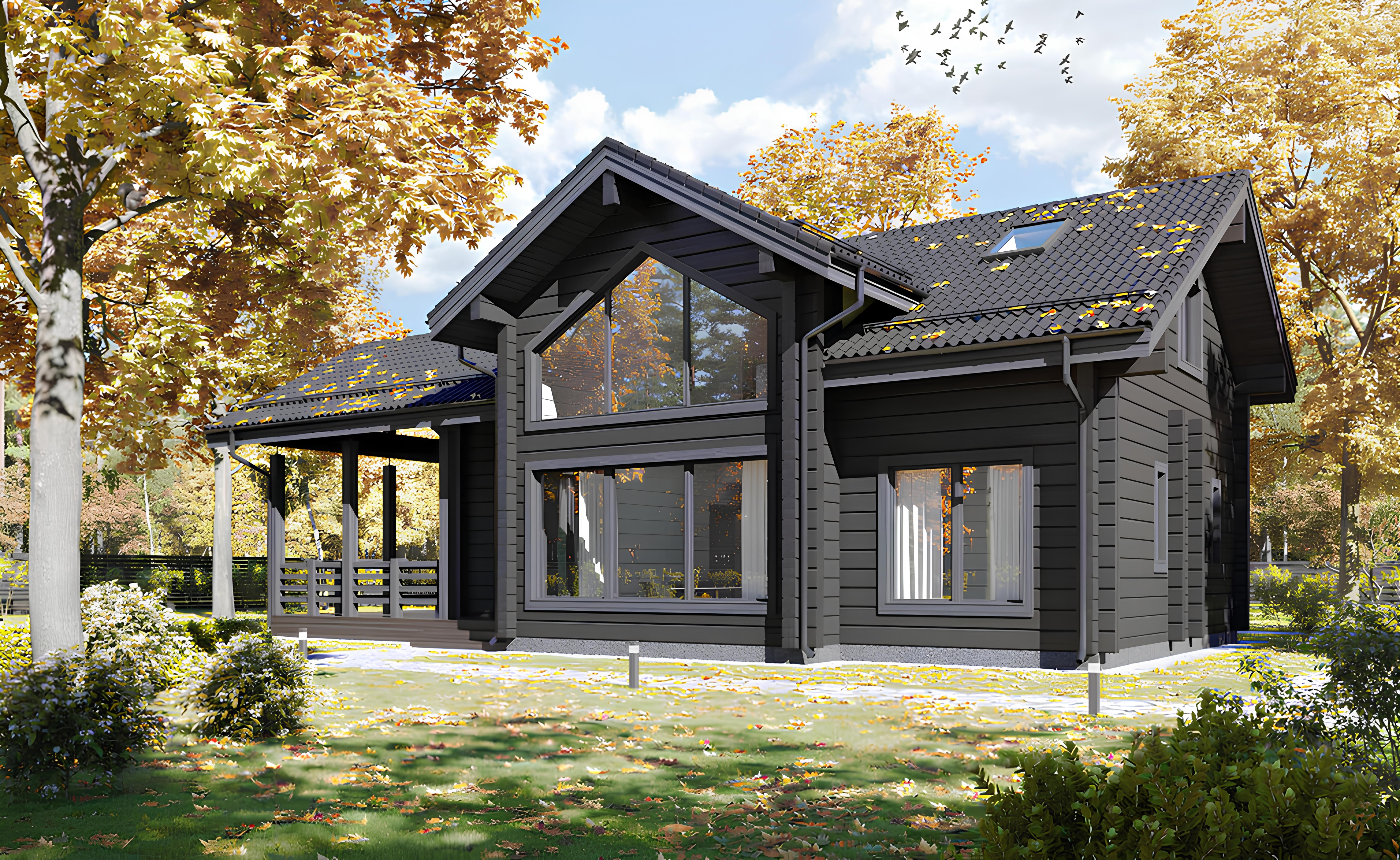 Дом из профилированного бруса VZ-398 